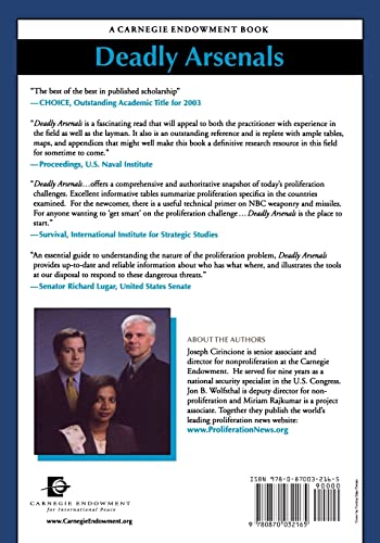 Deadly Arsenals: Nuclear, Biological, And Chemical Threats,Used
