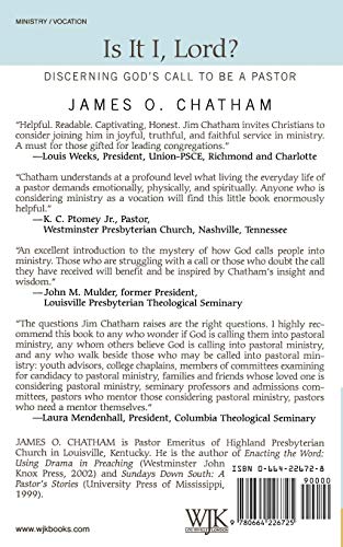Is It I, Lord?: Discerning God's Call to Be a Pastor,Used