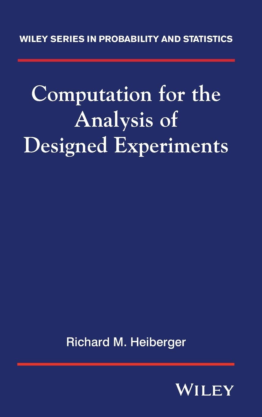 Computation For The Analysis of Designed Experiments,Used