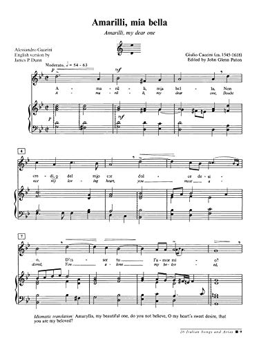 26 Italian Songs And Arias: An Authoritive Edition Based On Authentic Sources [Medium / High] (Italian And English Edition),New