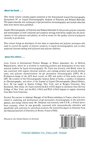 Liquid Chromatography of Polymers and Related Materials, II (Chromatographic Science Series),Used