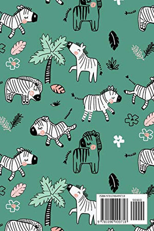 Address Book: For Contacts, Addresses, Phone, Email, Note,Emergency Contacts,Alphabetical Index With Hand Drawn Cute Zebra Patte,Used