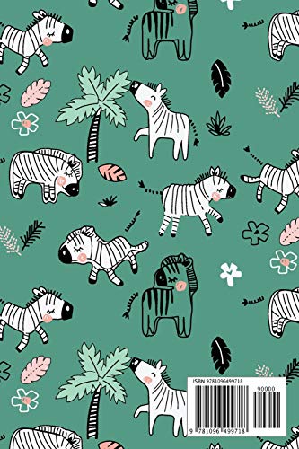 Address Book: For Contacts, Addresses, Phone, Email, Note,Emergency Contacts,Alphabetical Index With Hand Drawn Cute Zebra Patte,Used