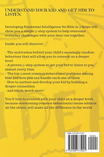 5 Steps to Raise an Emotionally Intelligent Child: How to Get your Kids to Listen to You (Parenting Discipline Books),Used