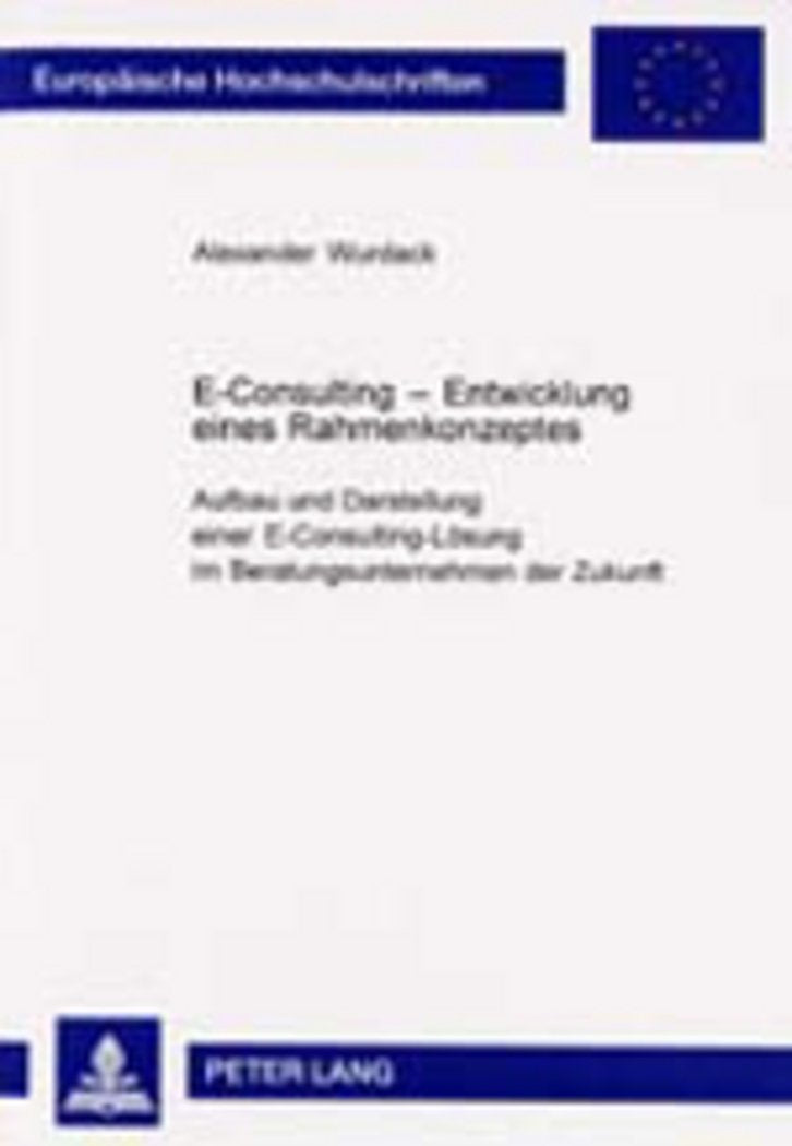 EConsulting  Entwicklung eines Rahmenkonzeptes: Aufbau und Darstellung einer EConsultingLsung im Beratungsunternehmen der Zu,Used