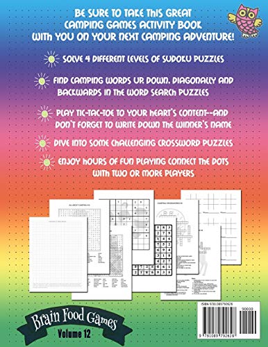 Camping Games: Sudoku, Word Search, Crossword Puzzles, Tic Tac Toe and Connect the Dots,Used