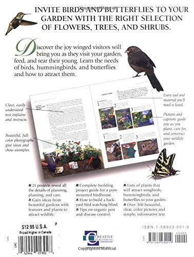 Gardens for Birds, Hummingbirds, & Butterflies (Black & Decker Outdoor Home Series),Used