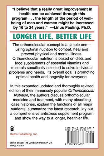 Putting It All Together: The New Orthomolecular Nutrition,Used