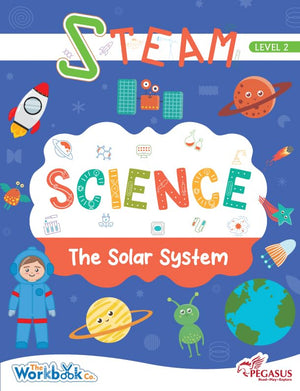 Team Pegasus Steam Science Learning Book For Kids - Level 2 | Ages 4-5 | The Solar System Activities Workbook | Early Science Skills For Preschool Children | Fun Learning About Space