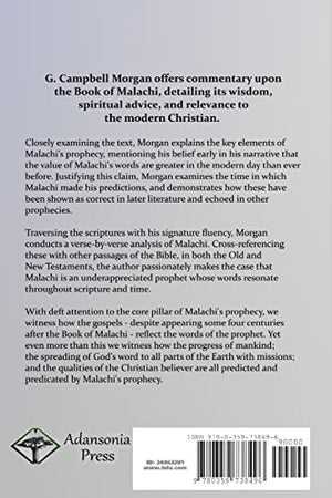 Malachi's Message to the Men of Today: A Bible Study of Old Testament Prophecy,Used