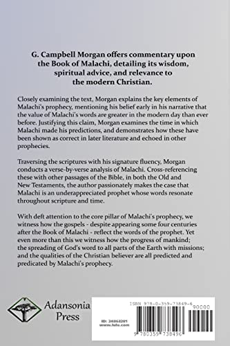 Malachi's Message to the Men of Today: A Bible Study of Old Testament Prophecy,Used