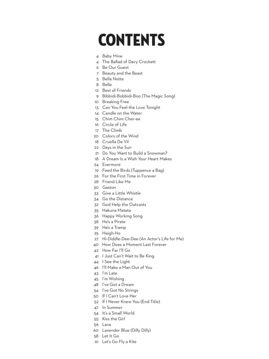 101 Disney Songs for Viola,New
