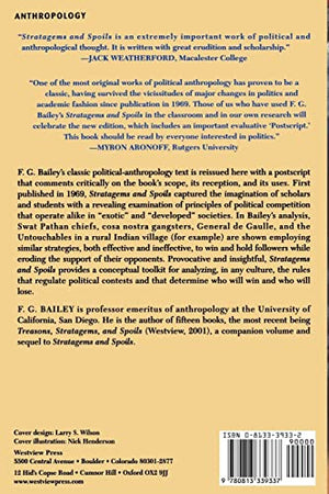Stratagems And Spoils: A Social Anthropology Of Politics,New