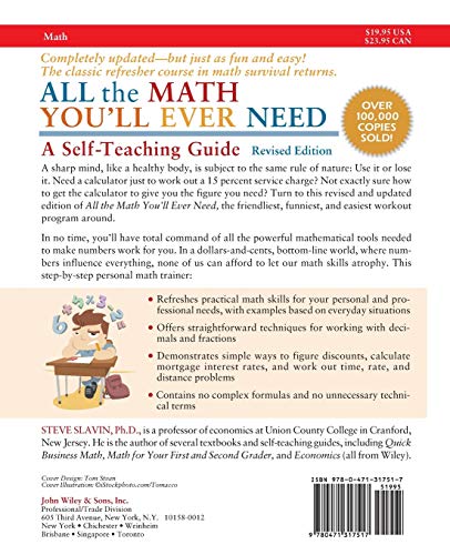 All The Math You'Ll Ever Need: A Selfteaching Guide, Revised Edition,New