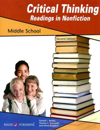 Critical Thinking For Readings In Nonfiction For Middle School, Grade 58,Used