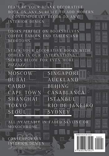 Amsterdam: A decorative book for coffee tables, bookshelves, bedrooms and interior design styling: Stack International city book,Used