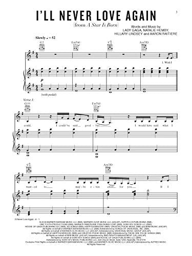 I'll Never Love Again: from A Star Is Born, Sheet (Original Sheet Music Edition),Used