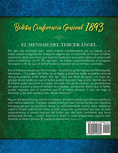 Boletn de la Conferencia General 1893: El mensaje del tercer ngel (Spanish Edition),Used