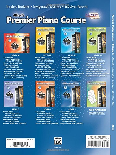 Premier Piano Course Theory, Bk 5 (Premier Piano Course, Bk 5),Used
