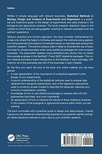Statistical Methods in Biology: Design and Analysis of Experiments and Regression,Used