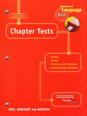 Chapter Tests (Elements of Language, Grade 8, 2nd Course),Used