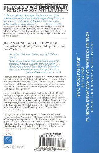 Julian of Norwich: Showings (Classics of Western Spirituality),New