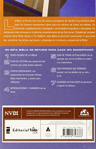 La Biblia De Estudio Para Cada Dia Nvi (Spanish Edition),Used
