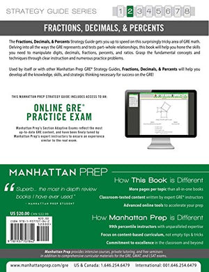 GRE Fractions, Decimals, & Percents (Manhattan Prep GRE Strategy Guides),Used