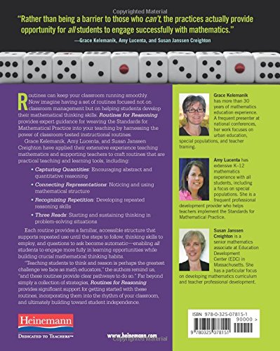 Routines For Reasoning: Fostering The Mathematical Practices In All Students,New