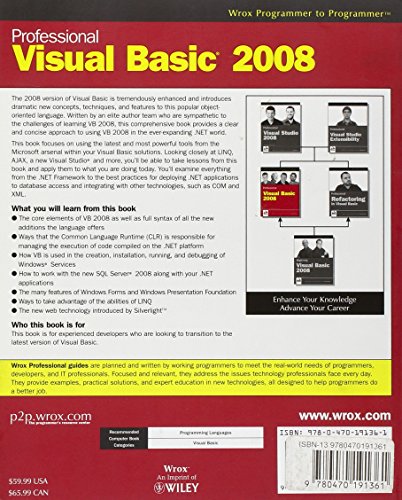 Professional Visual Basic 2008,Used