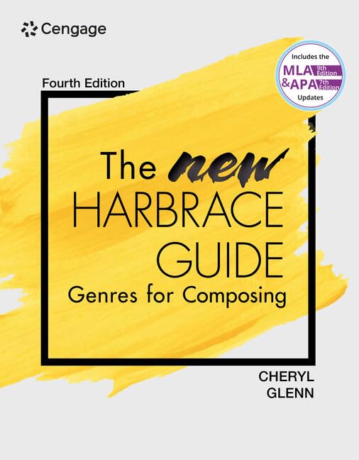 The New Harbrace Guide: Genres for Composing (w/ MLA9E Updates) (MindTap Course List),Used