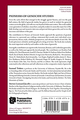 Pioneers of Genocide Studies,Used