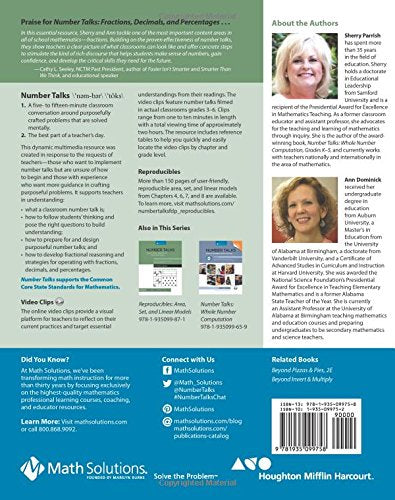 Number Talks: Fractions, Decimals, and Percentages,New