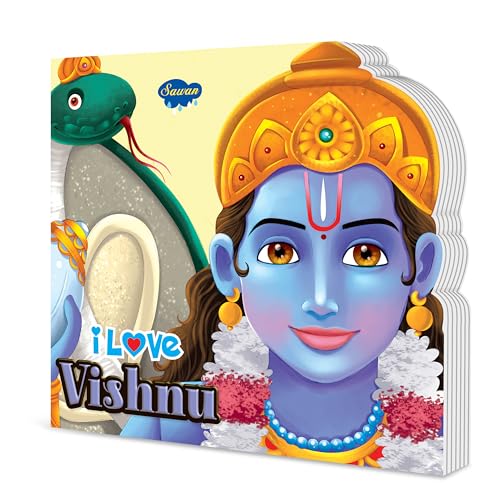 I Love Vishnu Die Cut Board Book For Kids : Childrens Early Learning Story Book, Kids Learning Book, Children Educational Books With Images