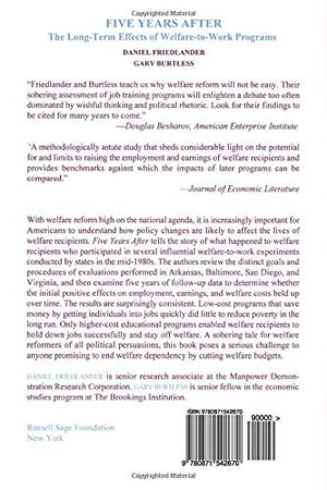 Five Years After: The LongTerm Effects of WelfaretoWork Programs,Used