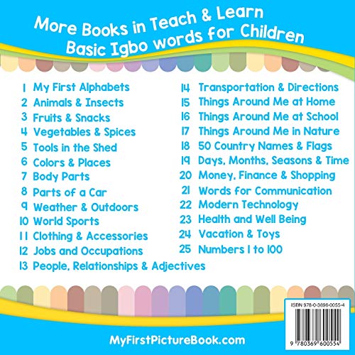 My First Igbo Alphabets Picture Book with English Translations: Bilingual Early Learning & Easy Teaching Igbo Books for Kids (Te,Used