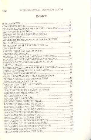 El Supremo Arte de Echar las Cartas con la Baraja Espa?la y Otros Naipes Tradicionales. Edicion Ilustrada. Incluye Tratado de As,Used