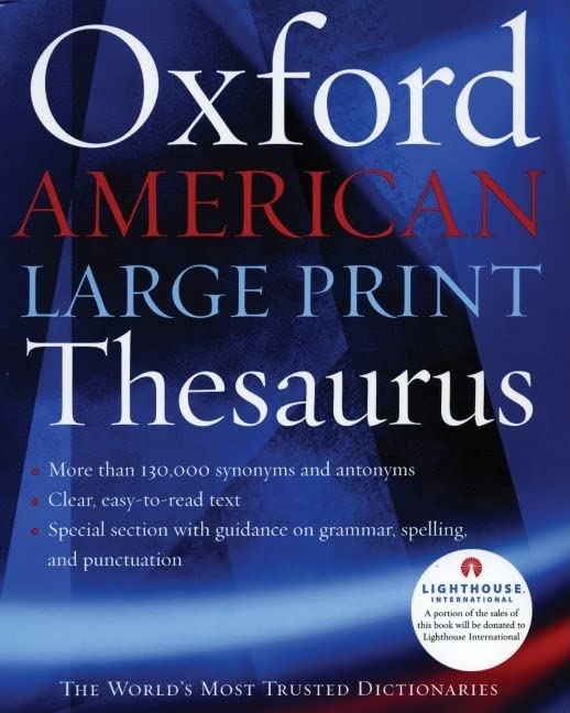 The Oxford American Large Print Thesaurus,Used