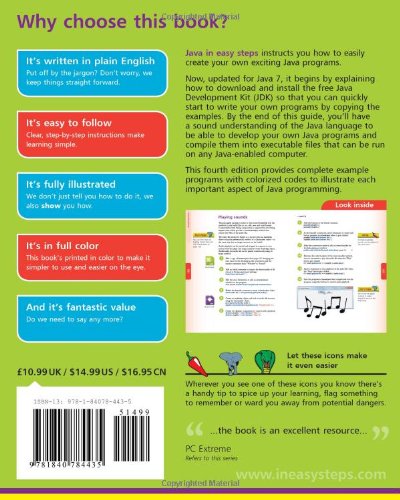 Java in easy steps: Fully Updated for Java 7,Used