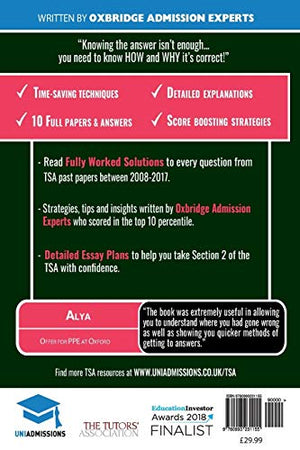 TSA Past Paper Worked Solutions: 2008  2016, Fully worked answers to 450+ Questions, Detailed Essay Plans, Thinking Skills Asse,Used