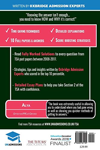 TSA Past Paper Worked Solutions: 2008  2016, Fully worked answers to 450+ Questions, Detailed Essay Plans, Thinking Skills Asse,Used