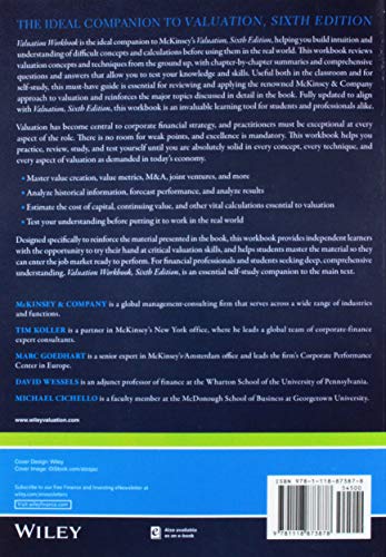Valuation Workbook, Sixth Edition: StepbyStep Exercises and Tests to Help You Master Valuation (Wiley Finance),Used