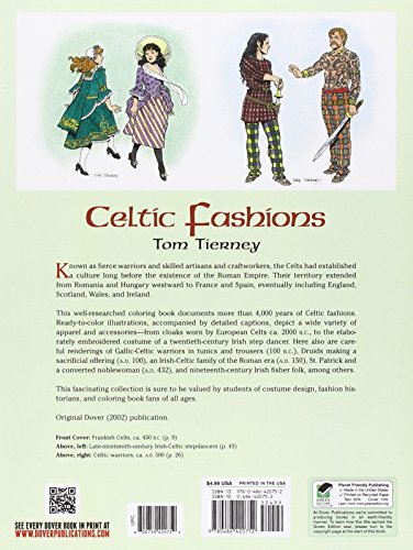 Celtic Fashions Coloring Book (Dover Fashion Coloring Book),Used