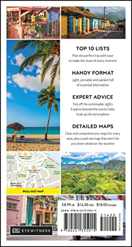 DK Eyewitness Top 10 Cuba (Pocket Travel Guide),Used