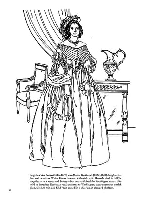 America's First Ladies Coloring Book (Dover American History Coloring Books),Used