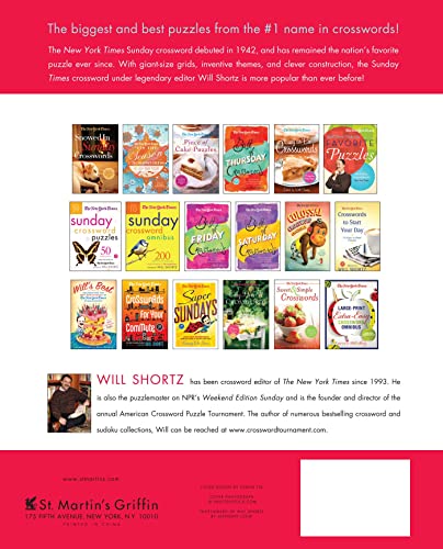 The New York Times Sunday Crossword Puzzles Volume 40: 50 Sunday Puzzles from the Pages of The New York Times,Used