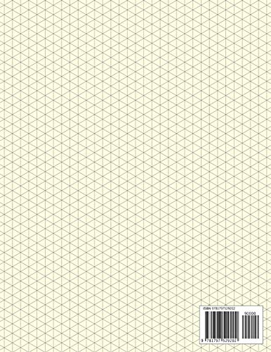 Isometric Grid Notebook  3D Graph Paper: Large Size 8.5x11  110 Pages  Soft Cover Book  For Technical Drawing, Perspective Art,,Used