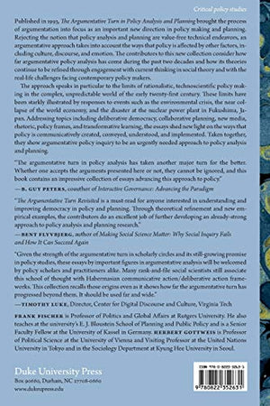 The Argumentative Turn Revisited: Public Policy as Communicative Practice,Used
