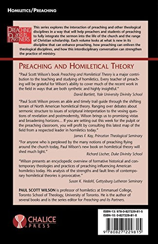 Preaching And Homiletical Theory (Preaching and its Partners),Used