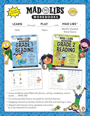 Mad Libs Workbook: Grade 1 Reading: Aligns with State and National Common Core Standards (Mad Libs Workbooks),Used